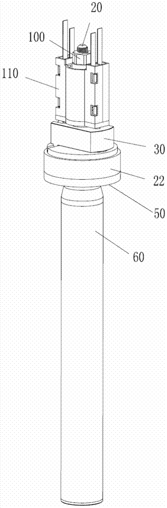 Vibrating material level switch and its vibrating device