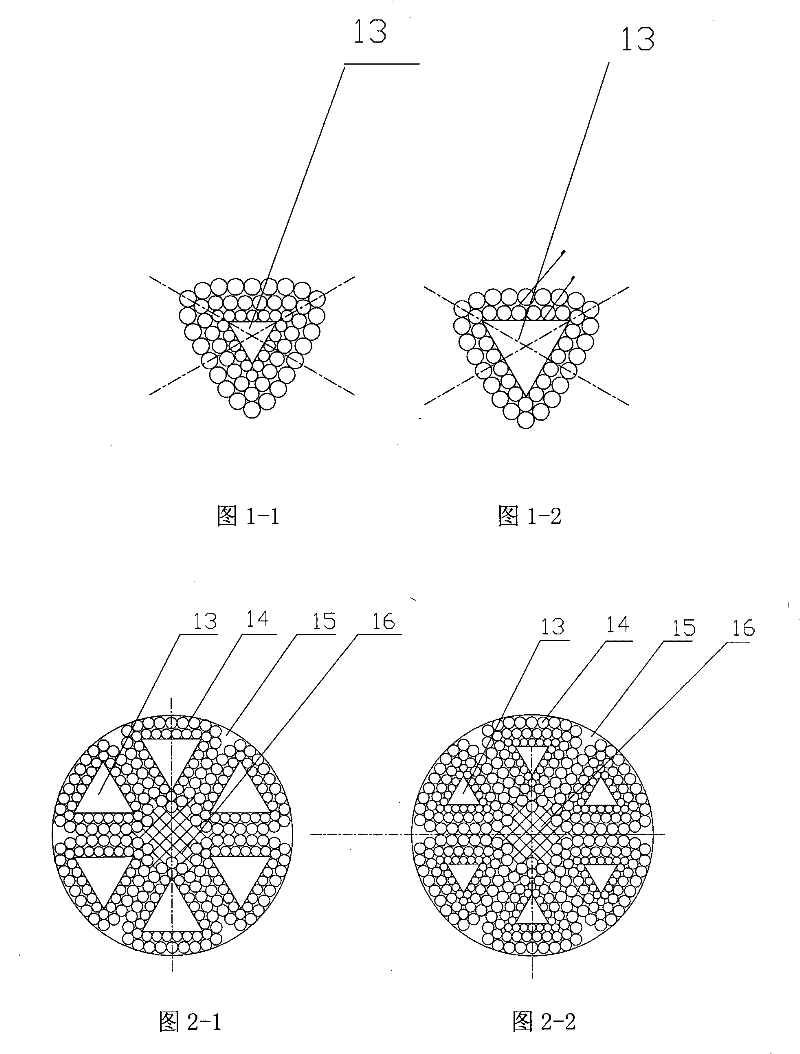 Method for producing large-diameter triangular strand wire rope