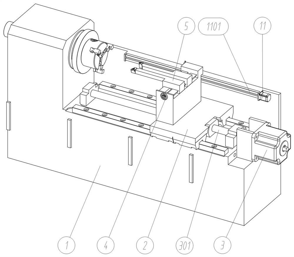 Double-knife vibration-damping turning device for intelligent production of fitness equipment