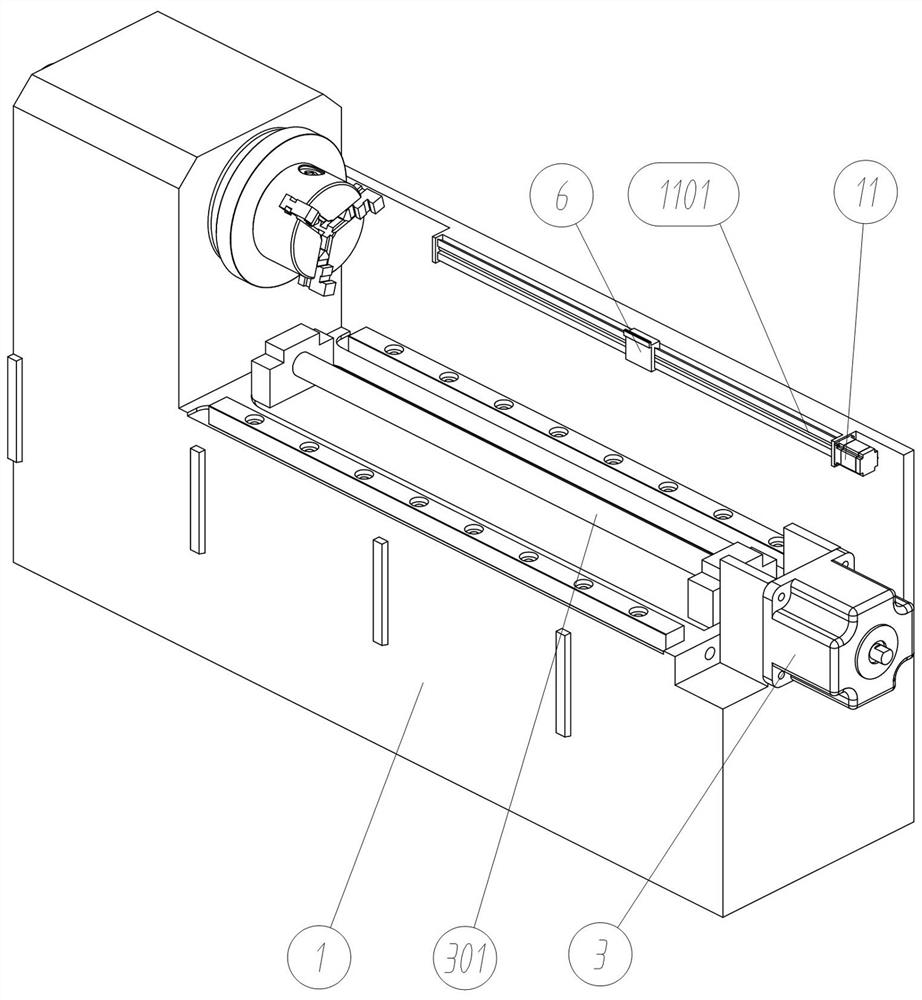 Double-knife vibration-damping turning device for intelligent production of fitness equipment