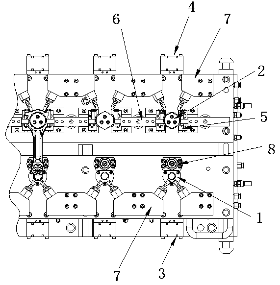 Fixture for machining holes in large and small ends of automotive engine connecting rod