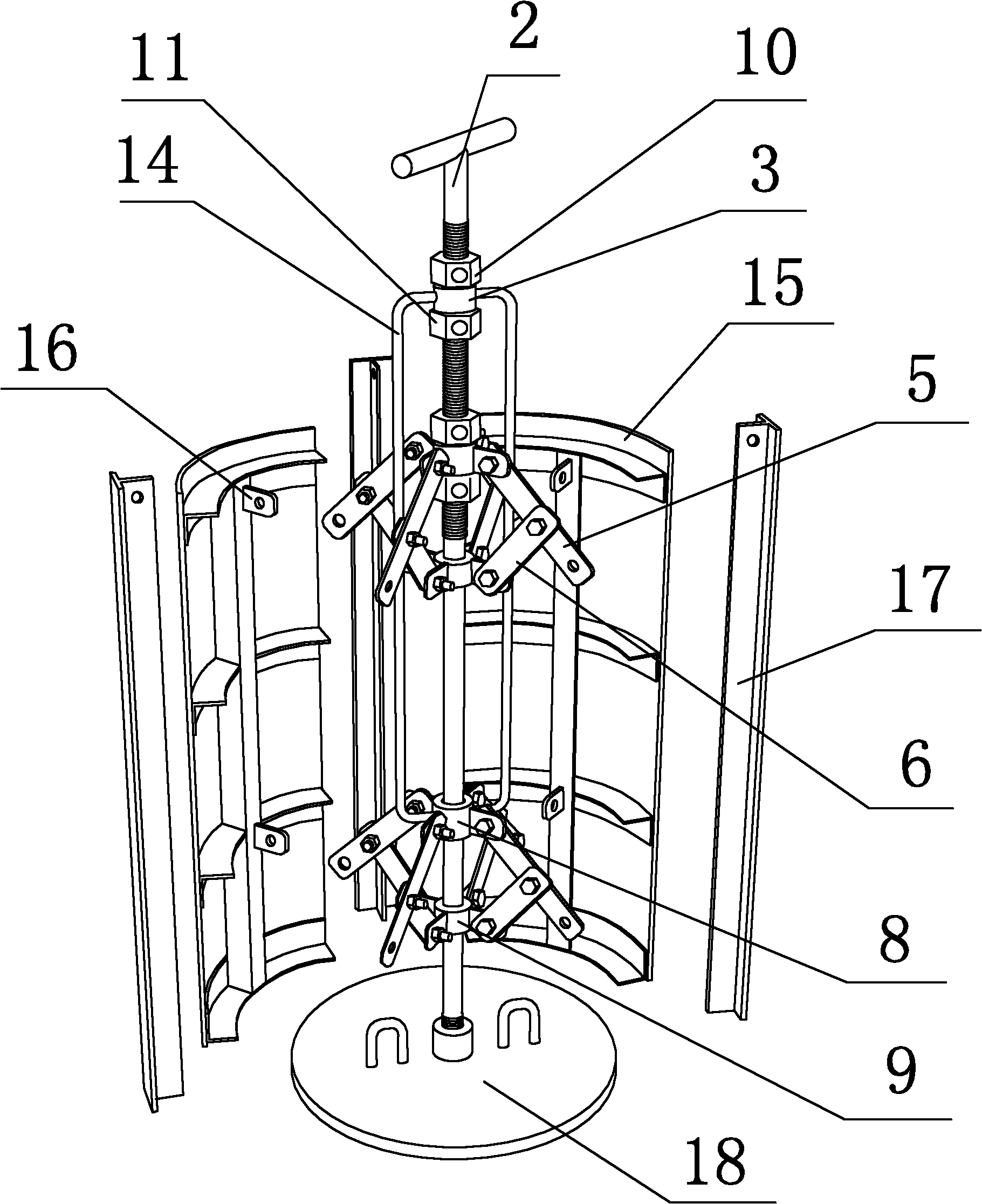 Construction method for circular foundation bolt hole reserved for equipment foundation
