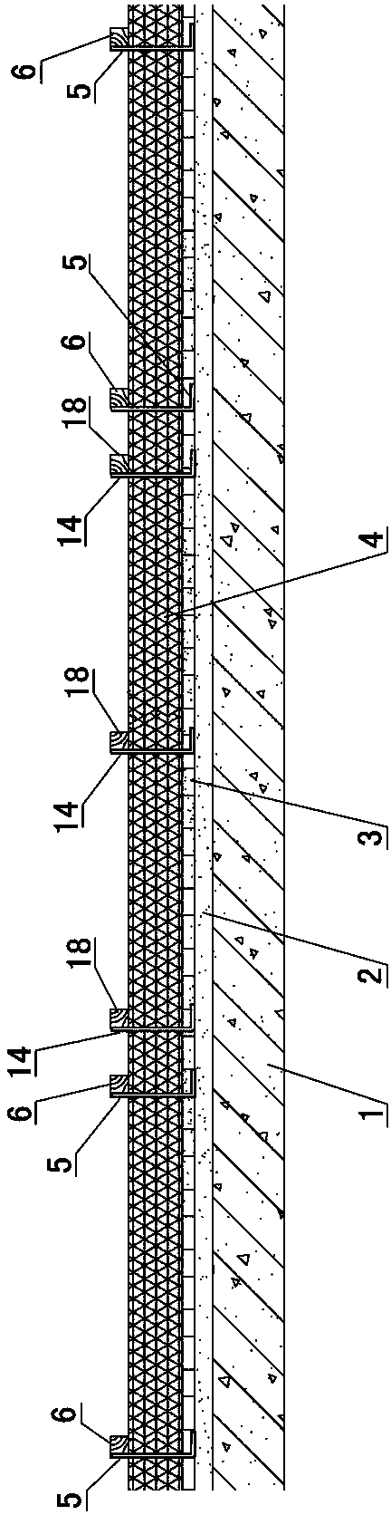 Pitched roof mounting system for solar thermal collector and construction method of pitched roof mounting system