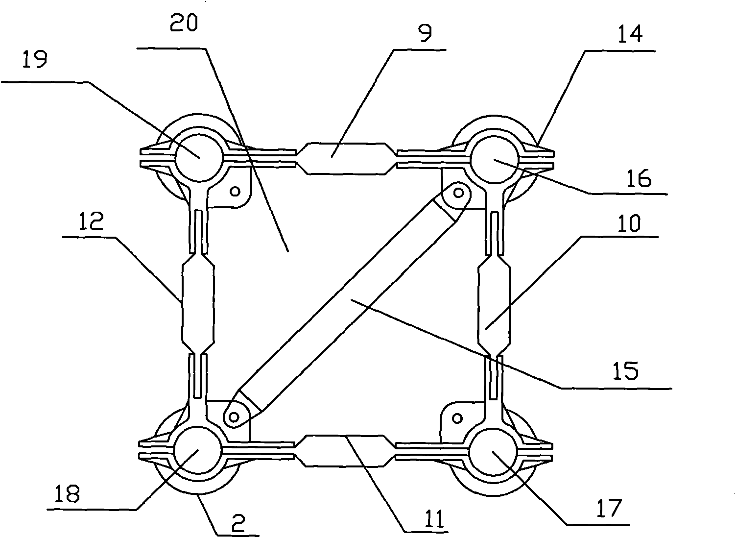 750 kv lattice composite cross-arm insulator