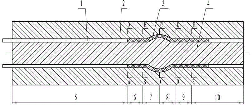 Equal channel forming die for thick-wall pipe and method of forming die for forming pipe