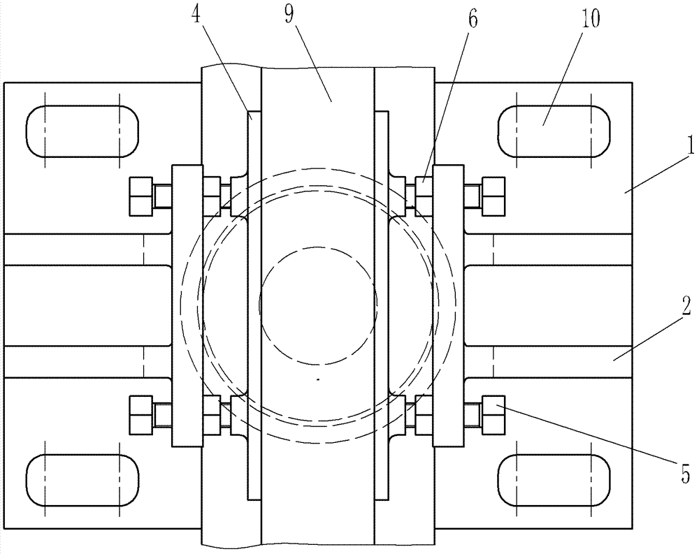 Rail fixing device with function of vertical guidance