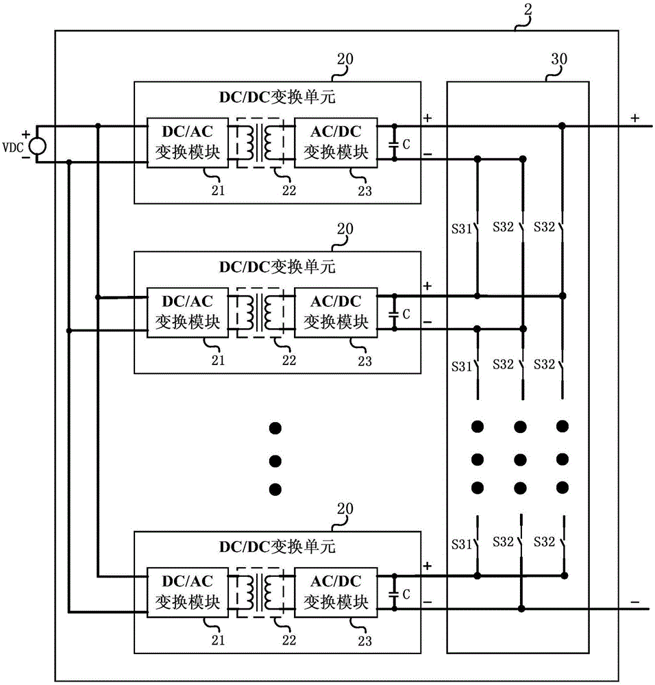 Voltage transformation circuit with wide voltage output range and DC charging pile