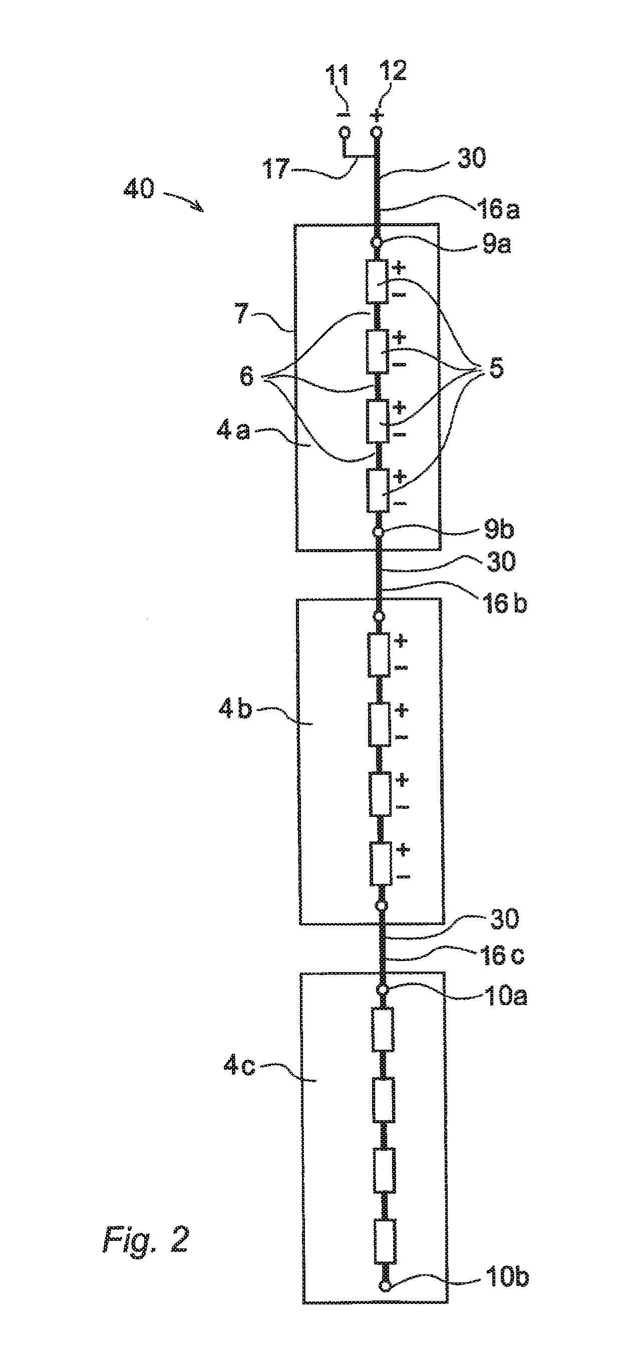 Modular Energy Storage Device for a High Voltage Electrical Power System