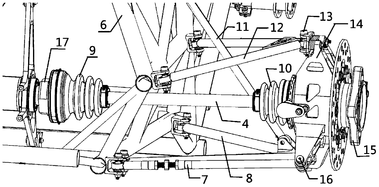 A kind of FSAA racing car rear wheel hub and disassembly method that realizes quick disassembly and assembly of half shaft