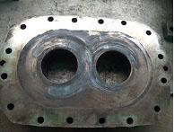 Cold spraying reinforcing material repairing material and repairing method of worn Roots blower cover plate