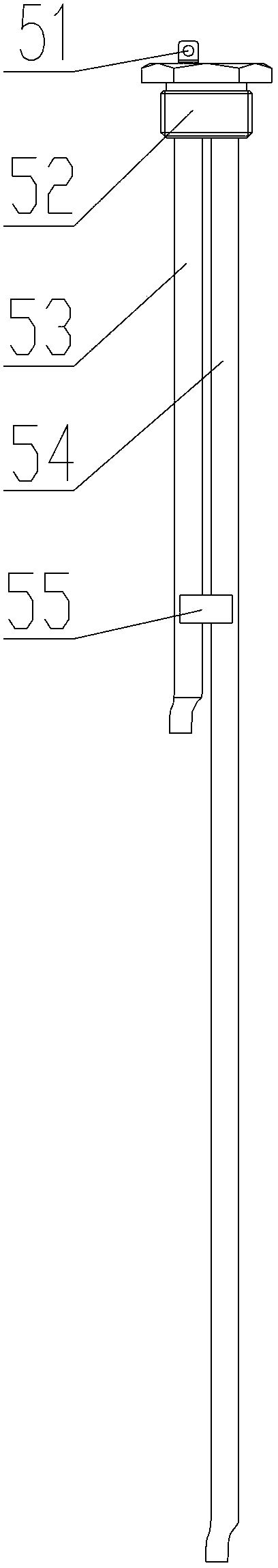 Temperature sensing blind pipe assembly and water heater