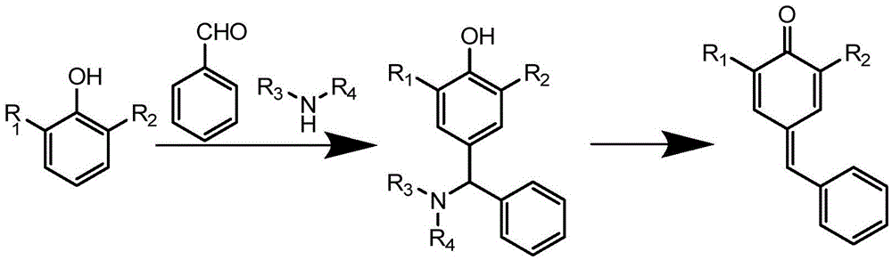 One-pot synthesis method for 4-aryl methylene-2,6-disubstituted-2,5-cyclohexadiene-1-one
