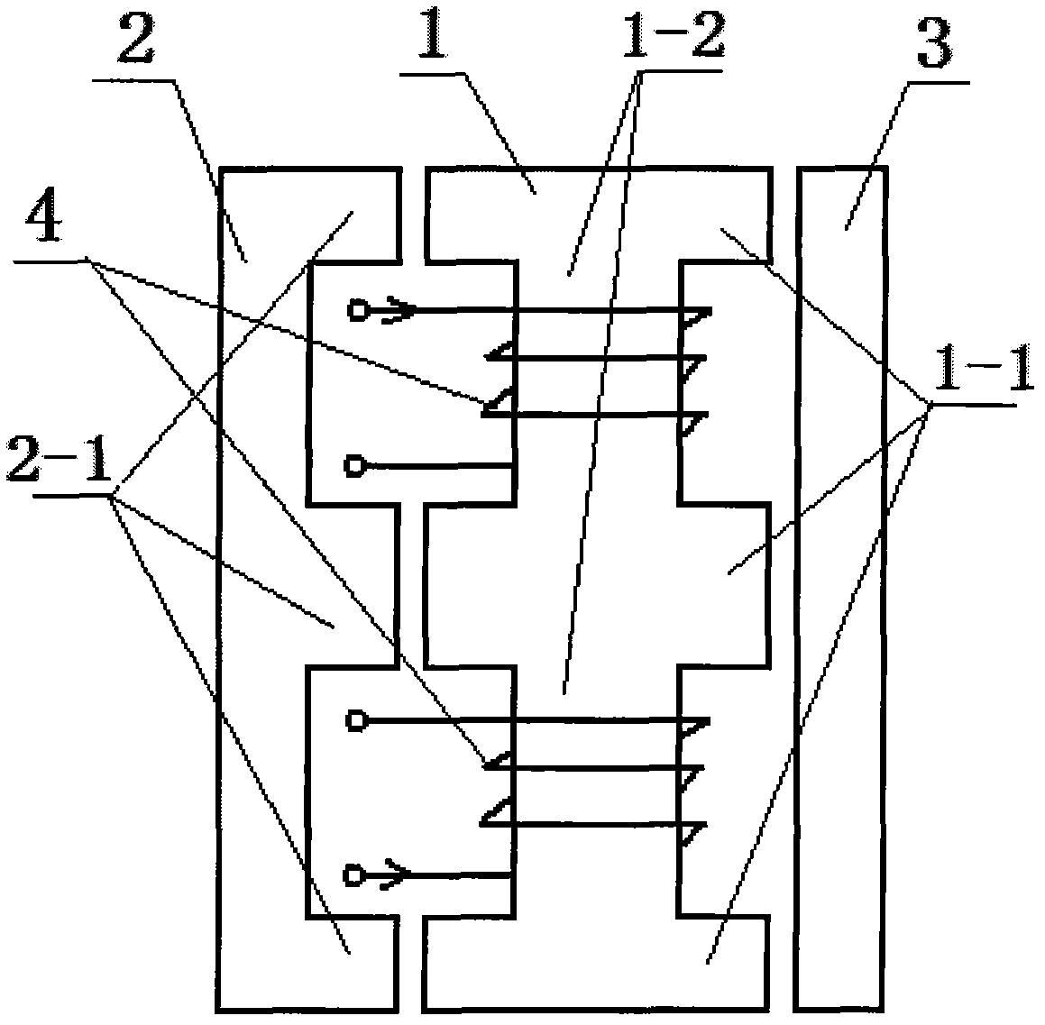 Interleaved magnetic integration type coupling inductor