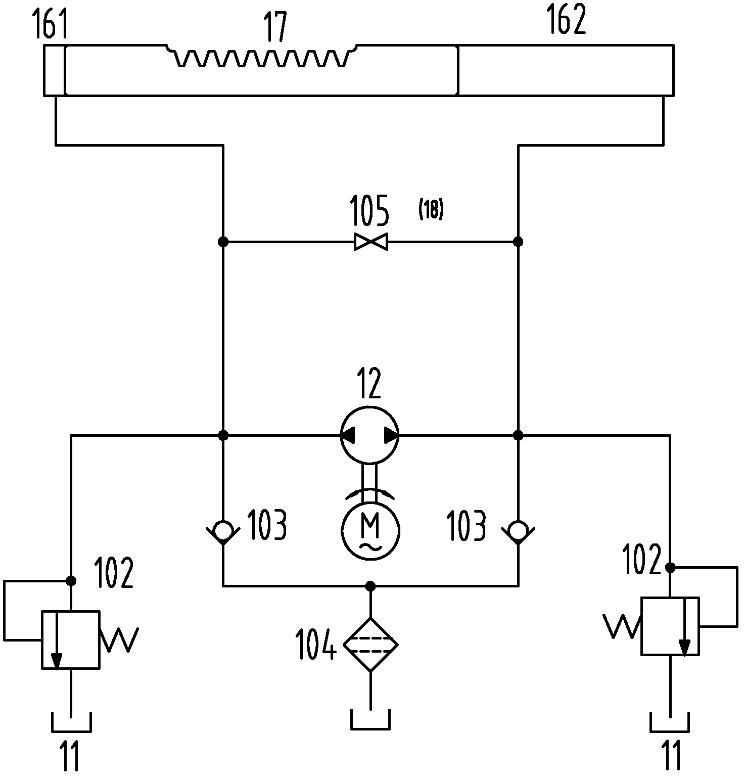 Hydraulic assembly of electro-hydraulic switch machine
