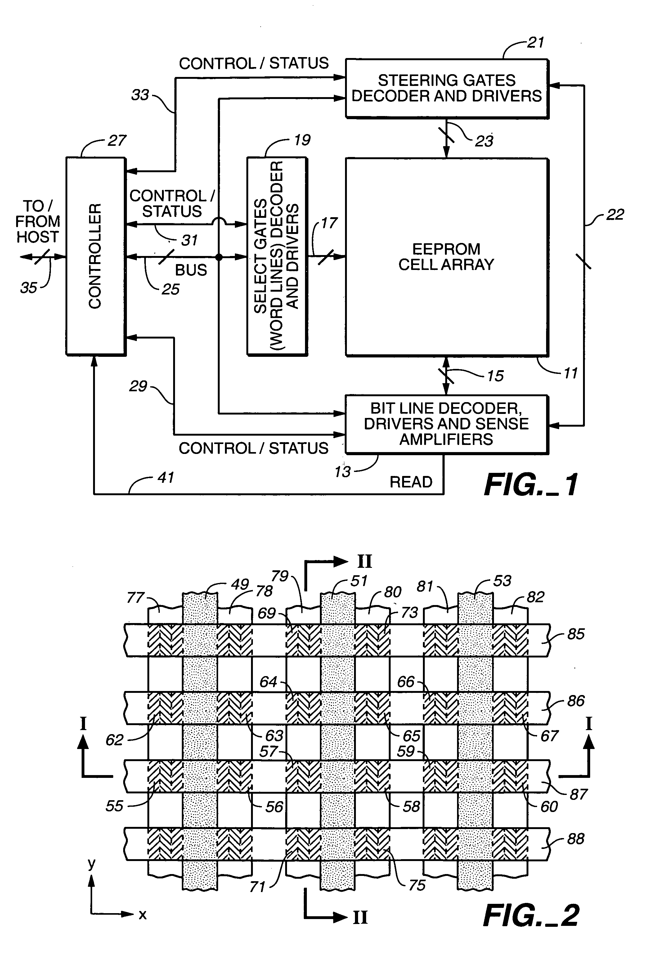 Flash memory array with increased coupling between floating and control gates