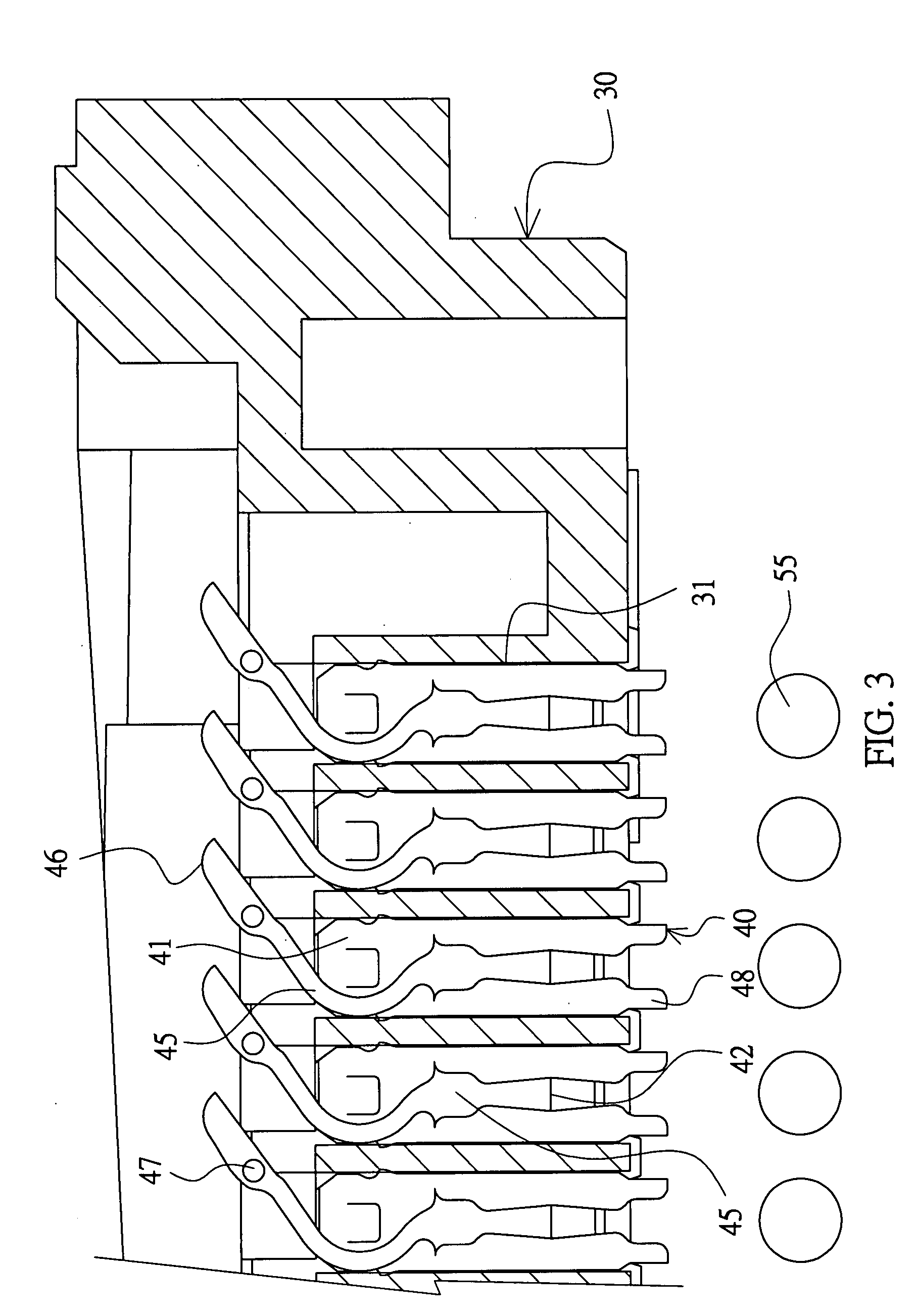 Terminal structure of electrical connector