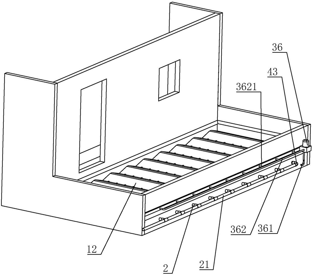 Balcony, terrace water guiding system construction method and water guiding system