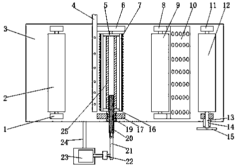 Textile fabric cleaning and drying device
