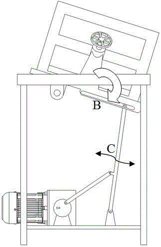 Coarse barium slag discharge overturning table based on crank-link mechanism