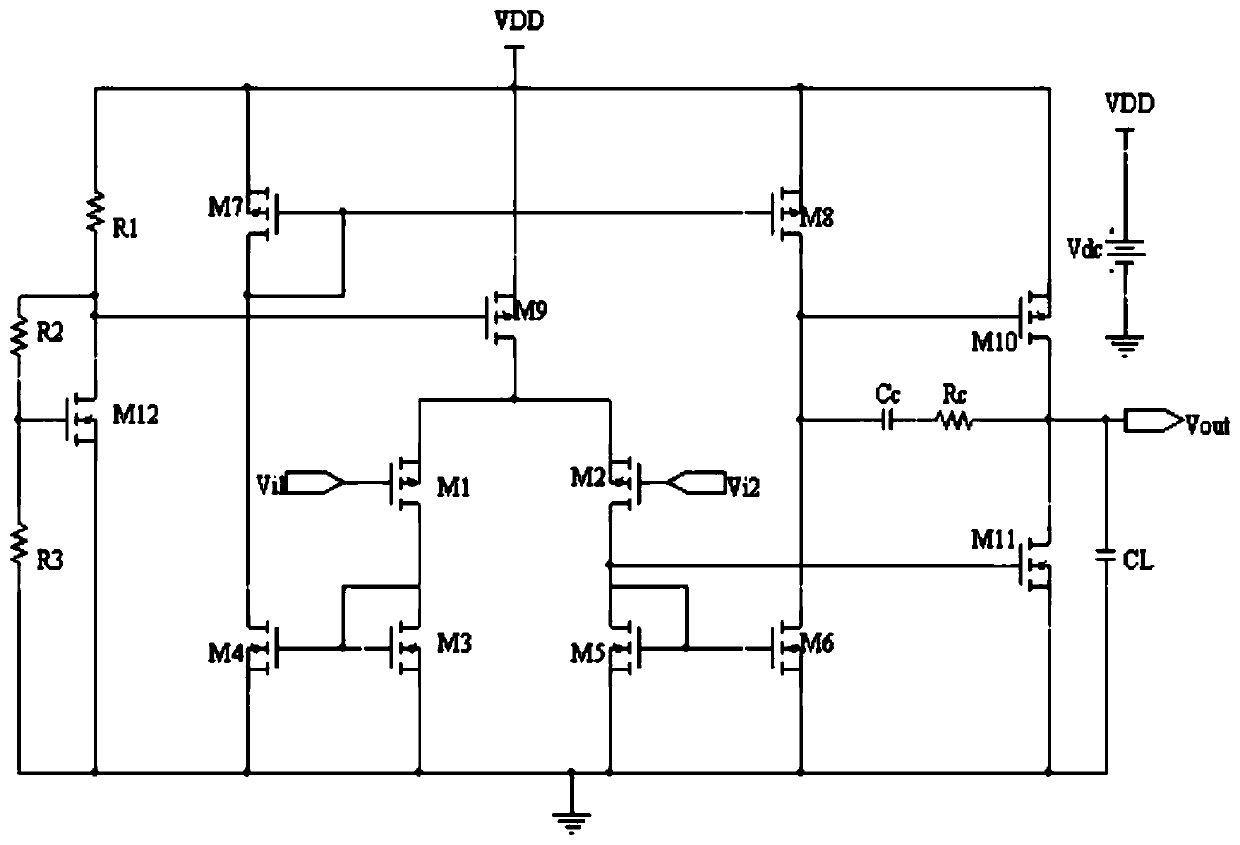 A high-gain two-stage operational transconductance amplifier with a cross structure