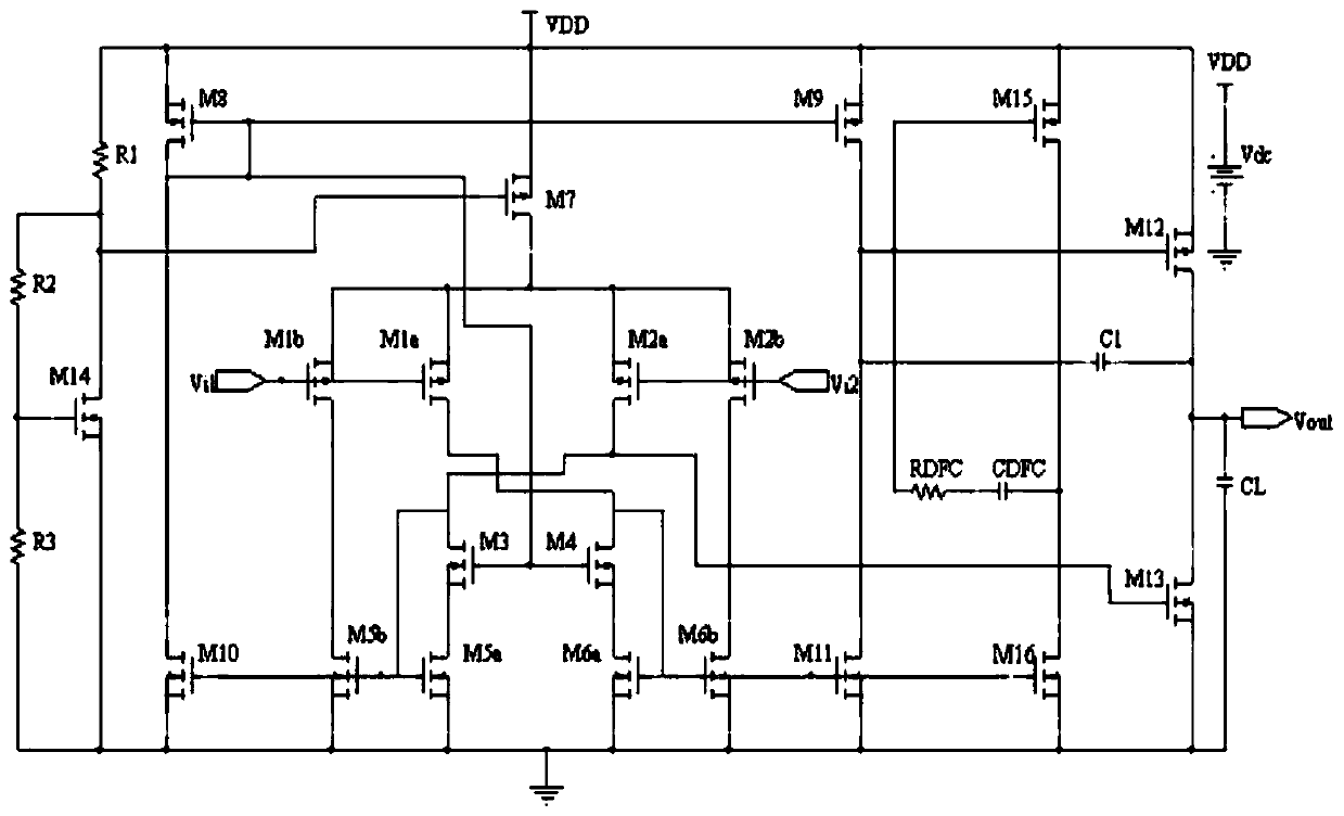 A high-gain two-stage operational transconductance amplifier with a cross structure