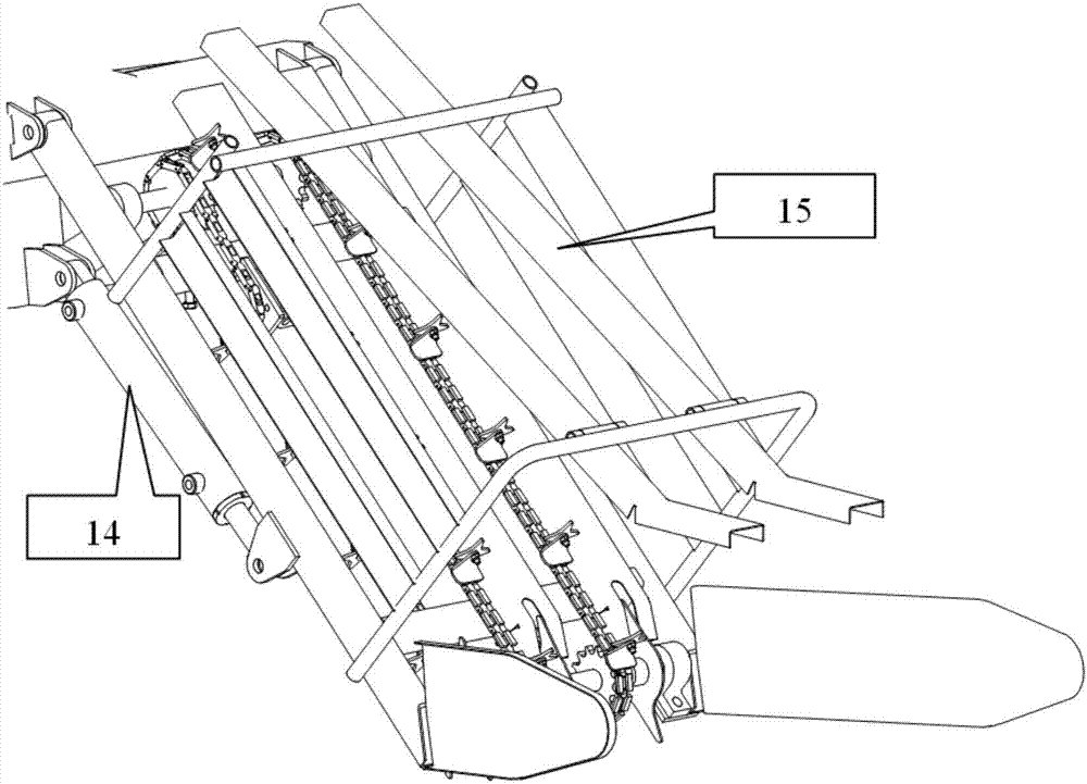 Semi-automatic pickup and stacking machine for square grass bundles