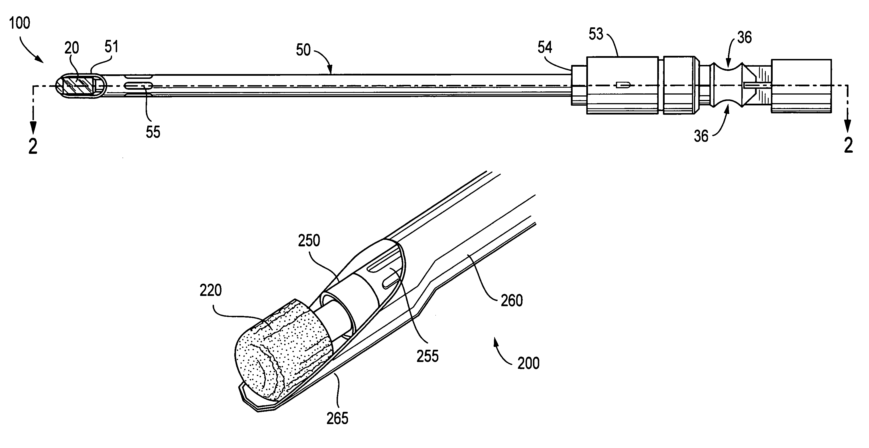 Surgical abrader with suction port proximal to bearing