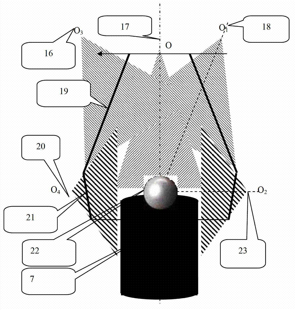 Device for automatically grading pearls on line according to size and shape on basis of monocular multi-view machine vision