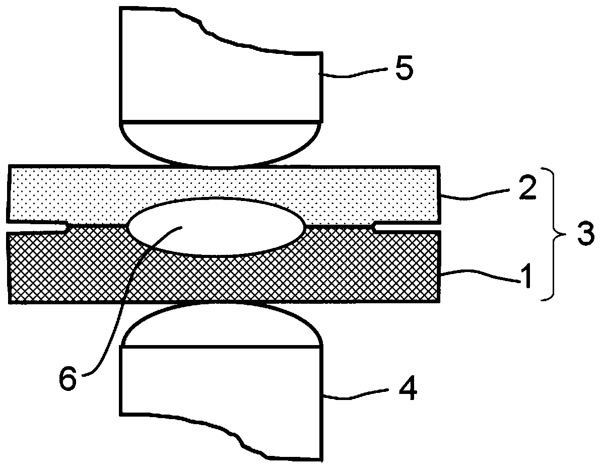 Spot-welding welding method and spot-welding joint