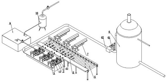 Full-automatic supply line for canned chlorine