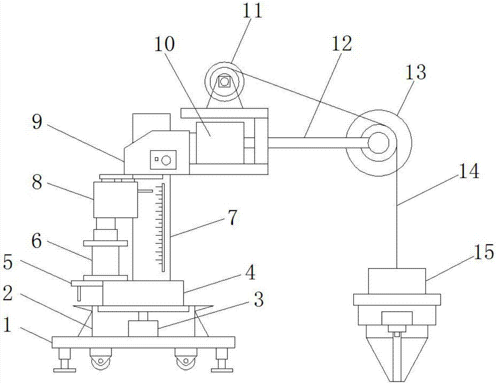 Elevator shaft perpendicularity detection device