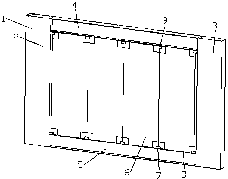 Low-shrinkage anti-cracking internal partition wall applied to fabricated open-web column steel structure