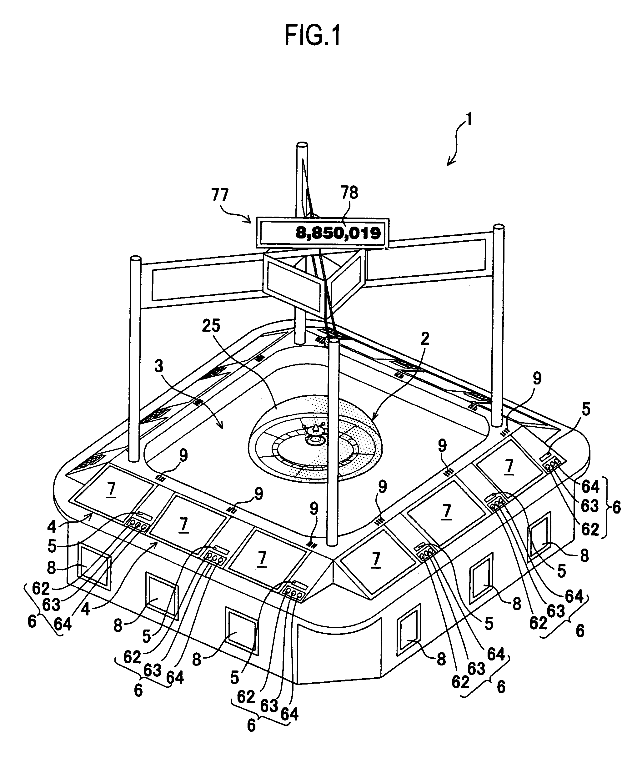 Roulette gaming machine and method for selecting constant rotation period