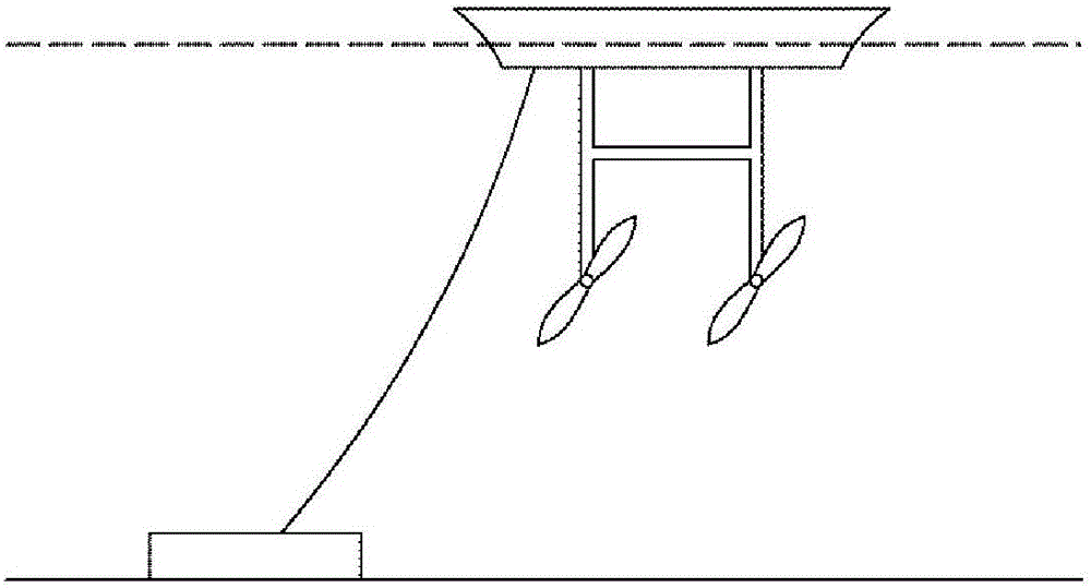 Double-convex-curved-surface contact sleeve steering structure of supporting column for tidal-current-energy generator set