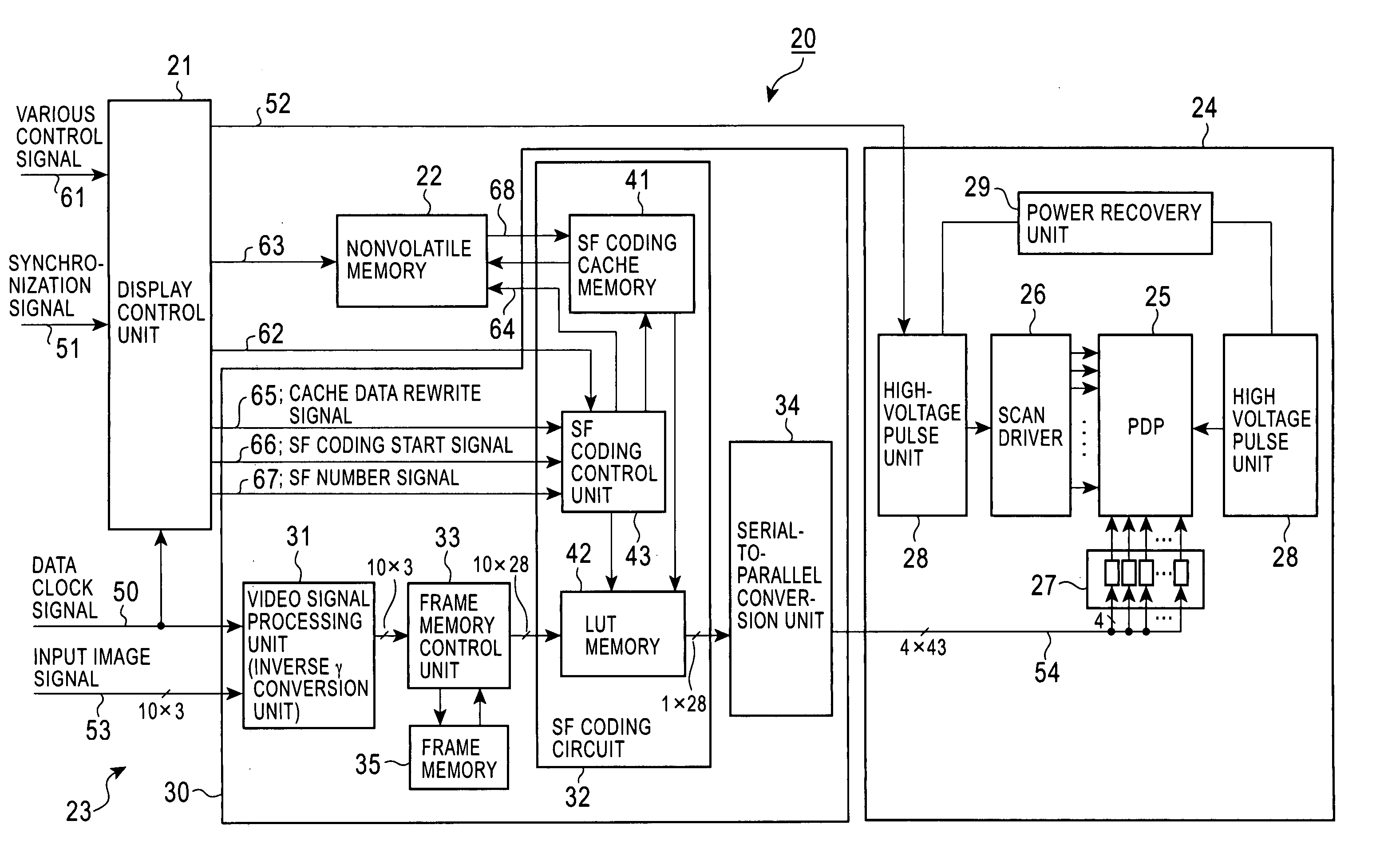Subfield coding circuit, image signal processing circuit, and plasma display