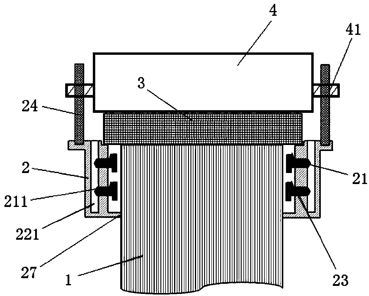 Bearing platform device for pile foundation model test with adjustable rigidity and test method thereof