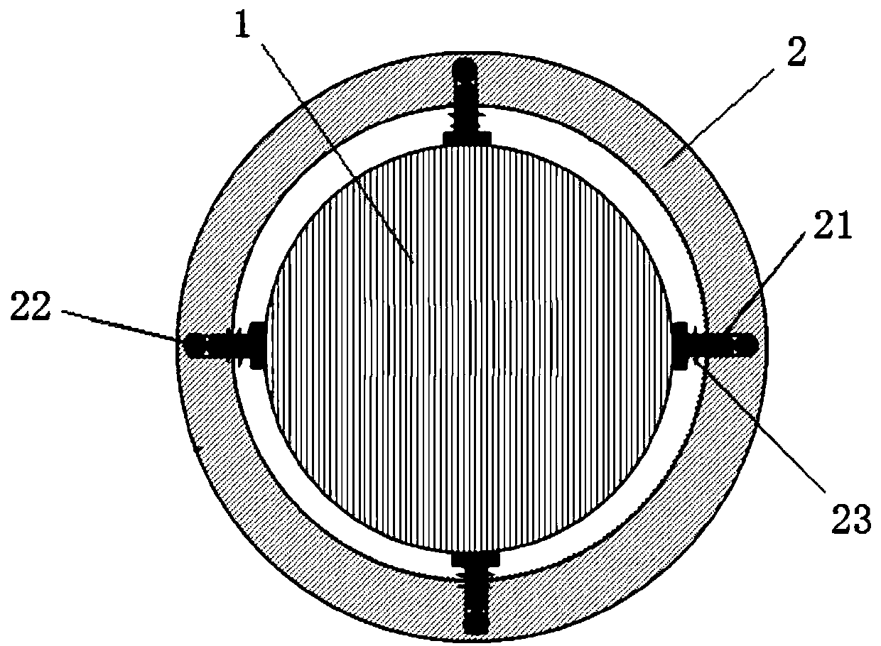 Bearing platform device for pile foundation model test with adjustable rigidity and test method thereof