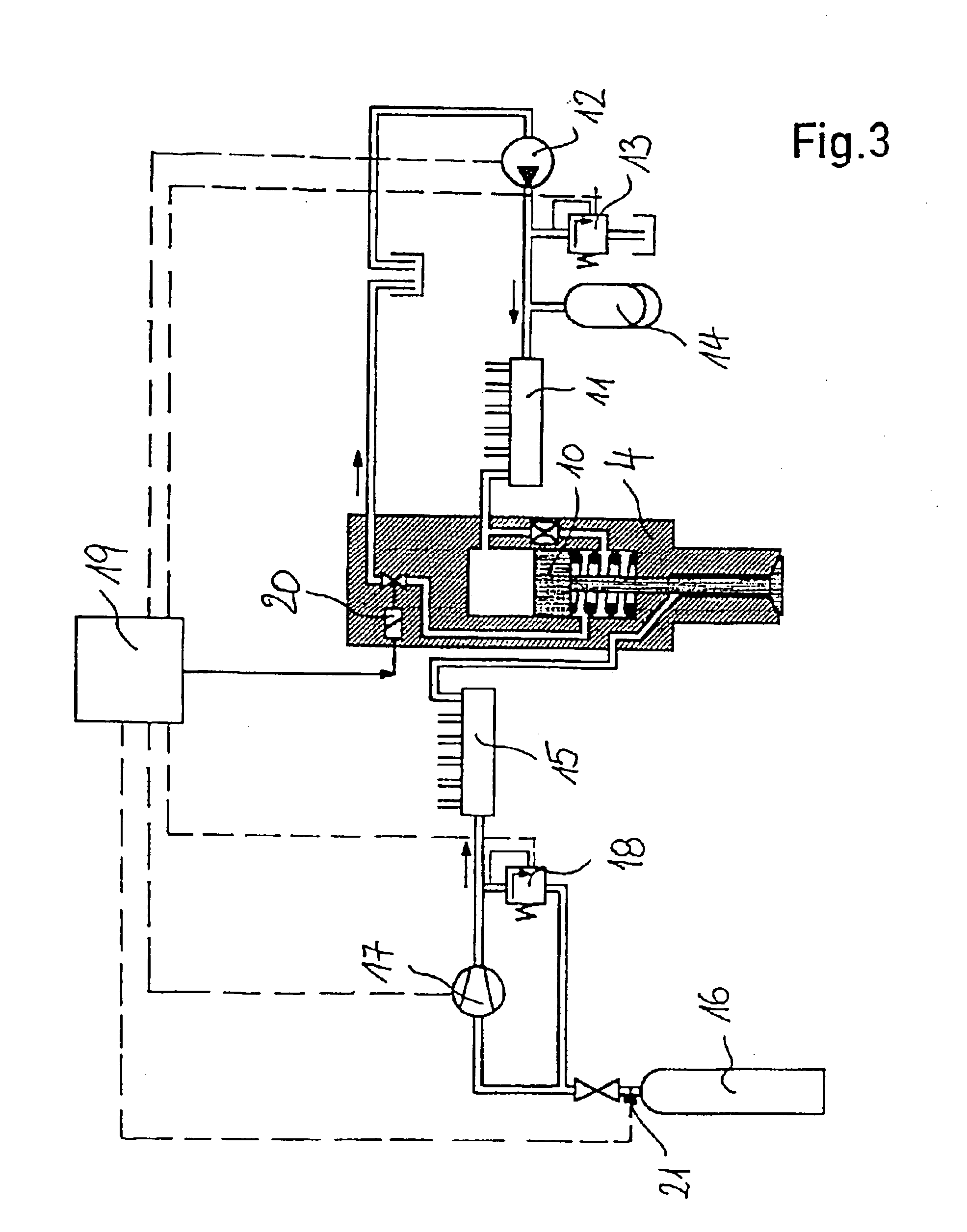 Internal combustion engine with injection of gaseous fuel