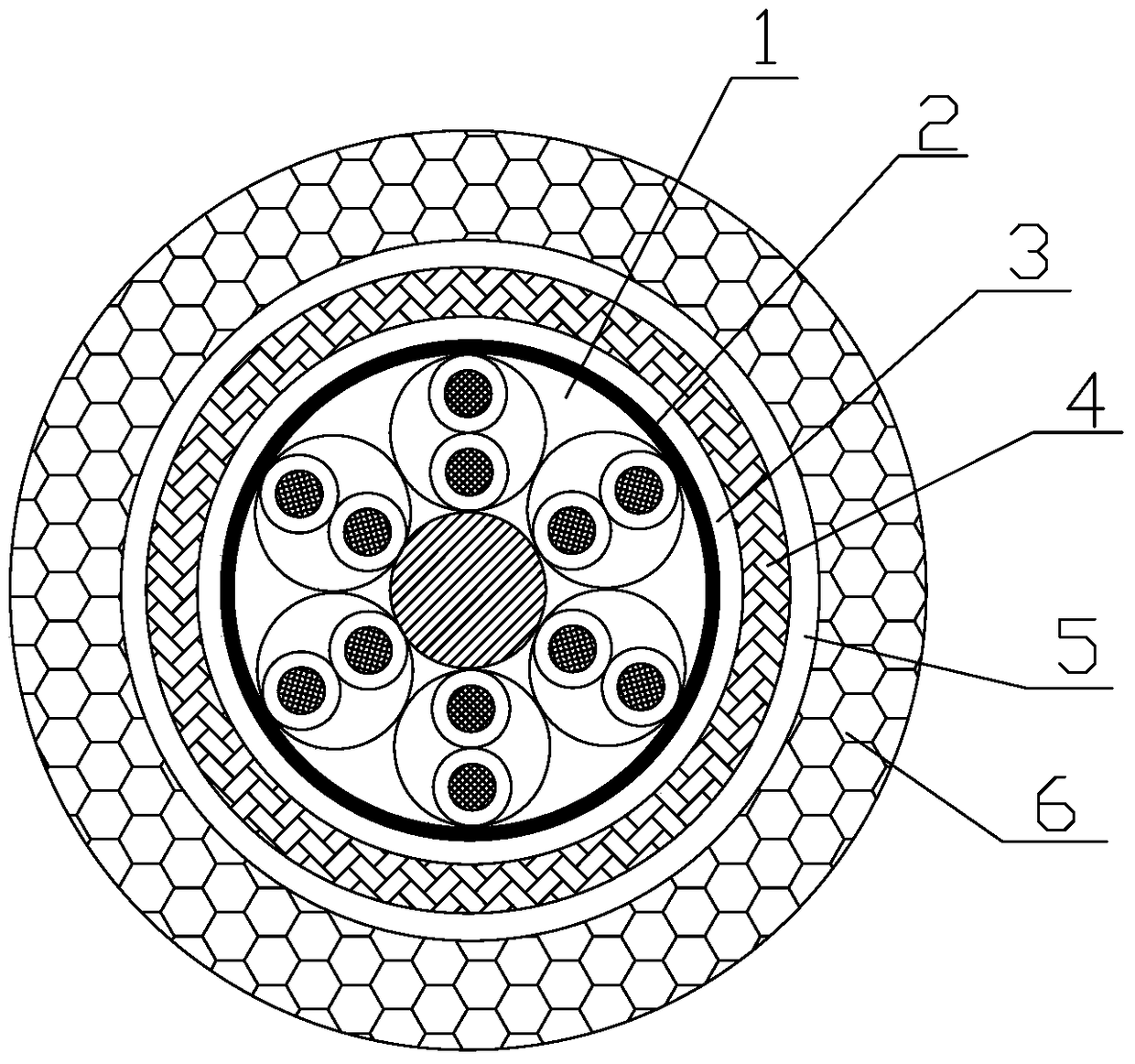 A highly flexible motion cable structure