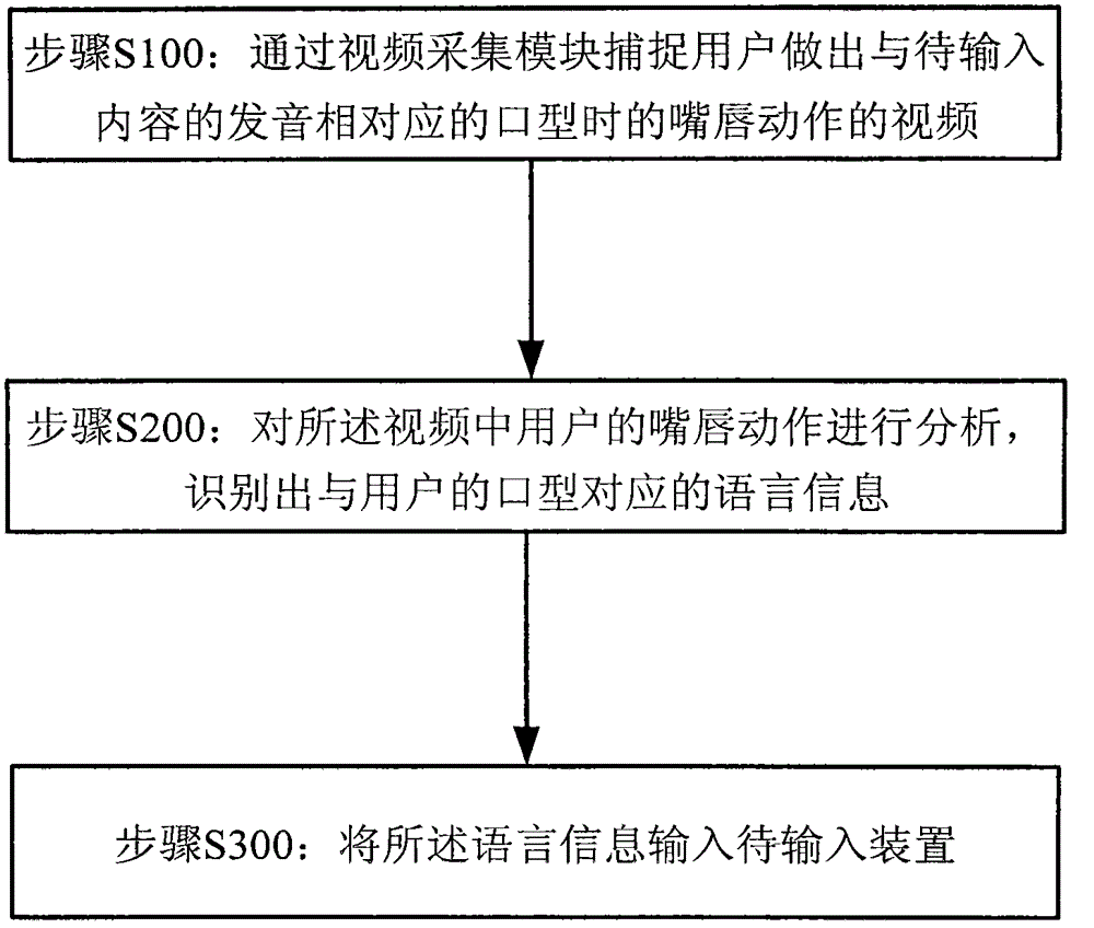 Method and system for inputting lip language