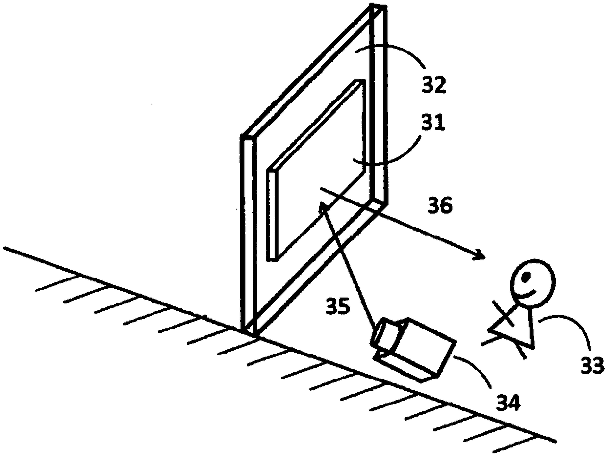 Reflective transparent screen and image projection apparatus provided with same