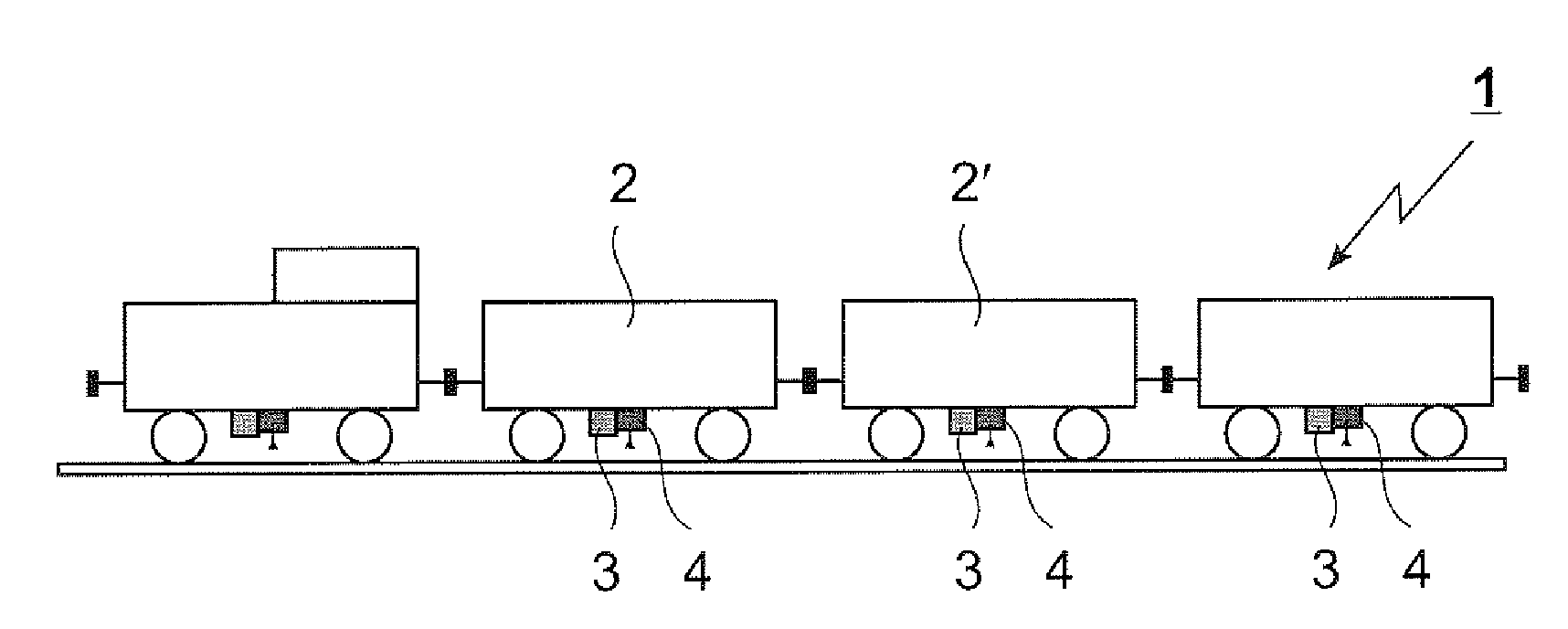 Method and apparatus for determining wagon order in a train