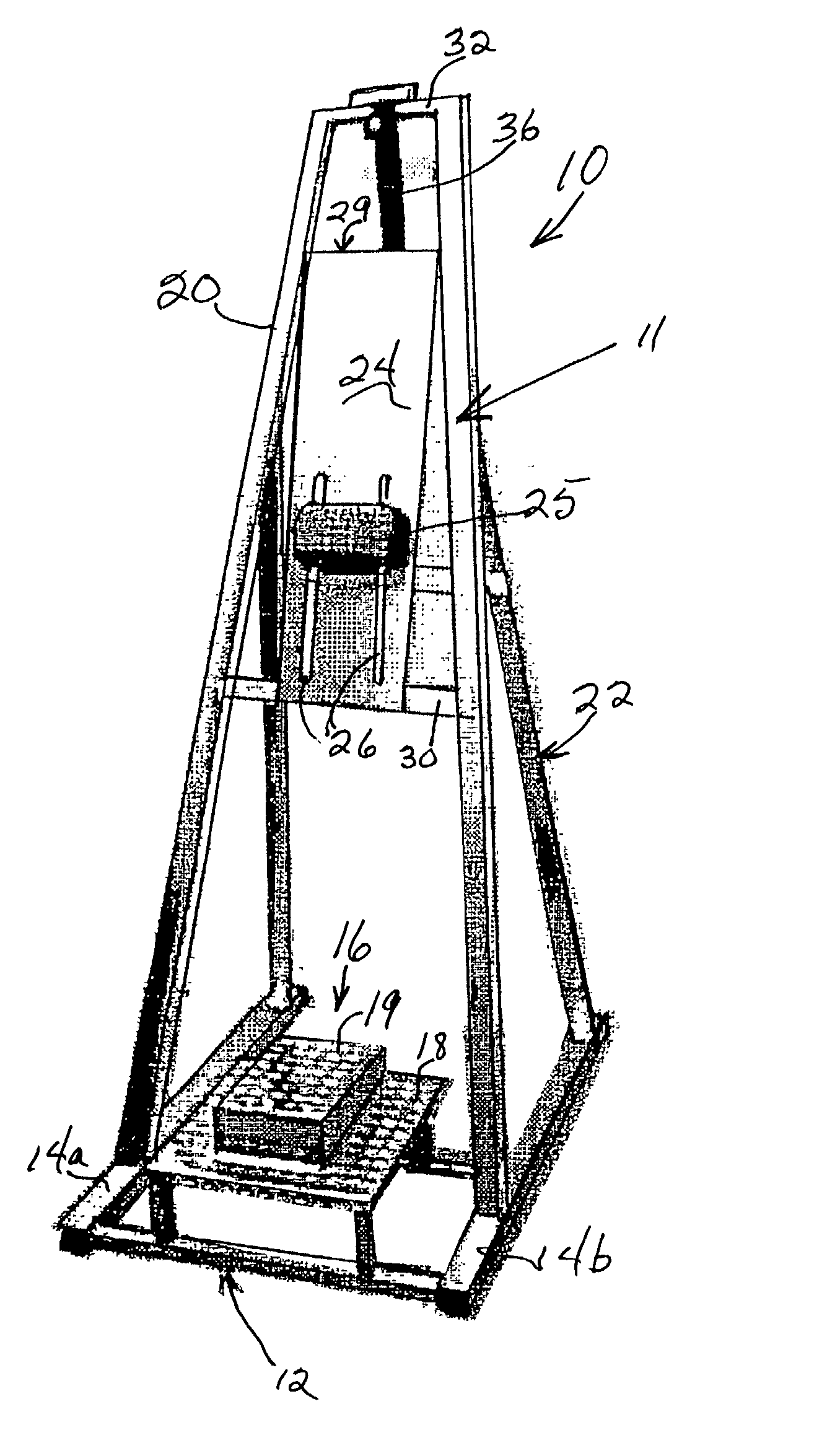 Vertical traction assembly and method