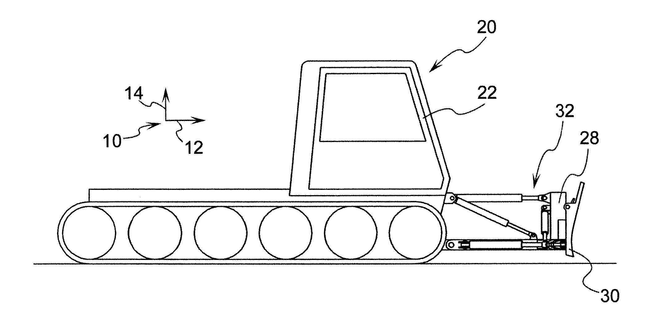 Detachable lifting mechanism for a tracked snow vehicle method and apparatus