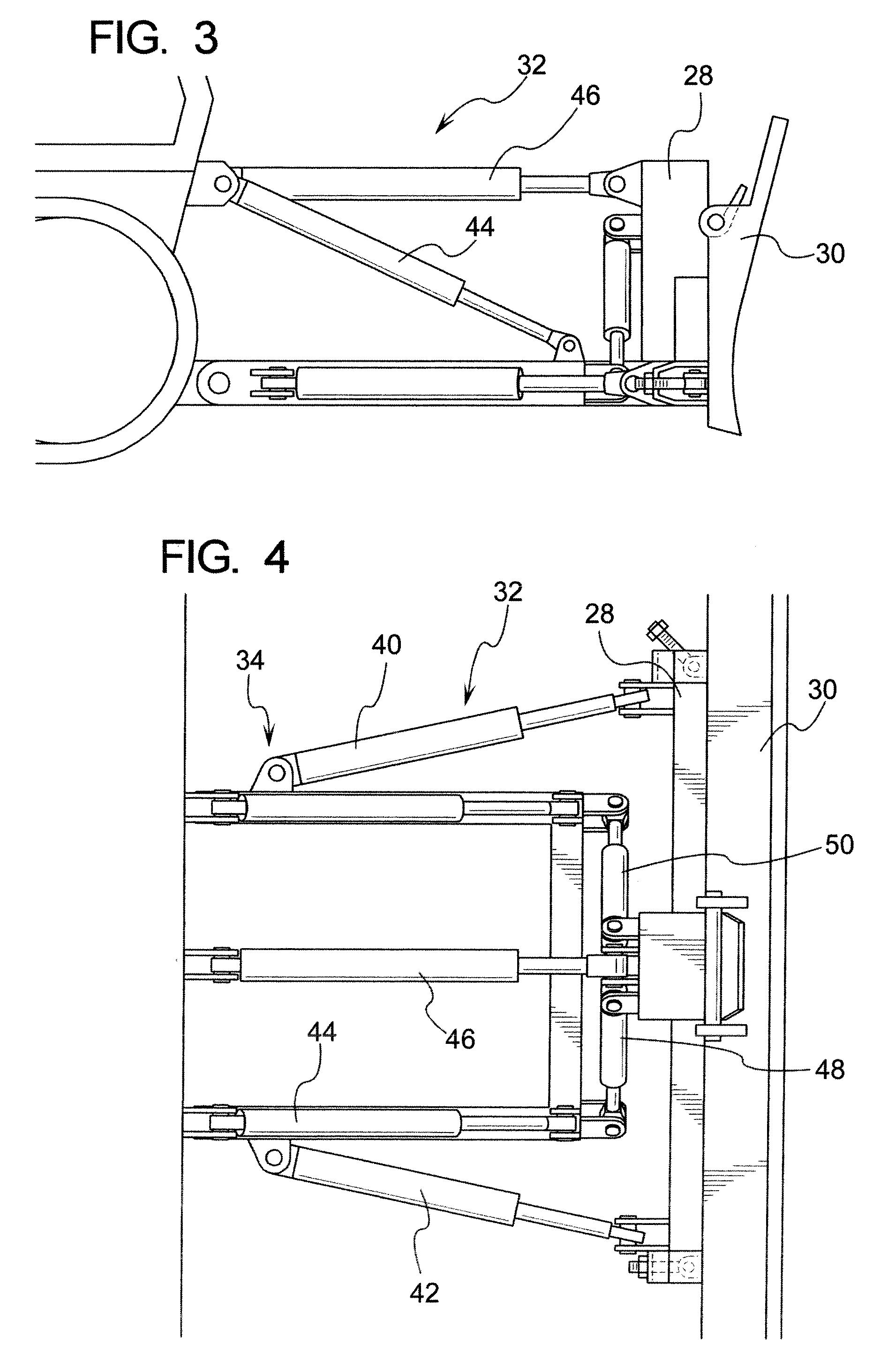Detachable lifting mechanism for a tracked snow vehicle method and apparatus