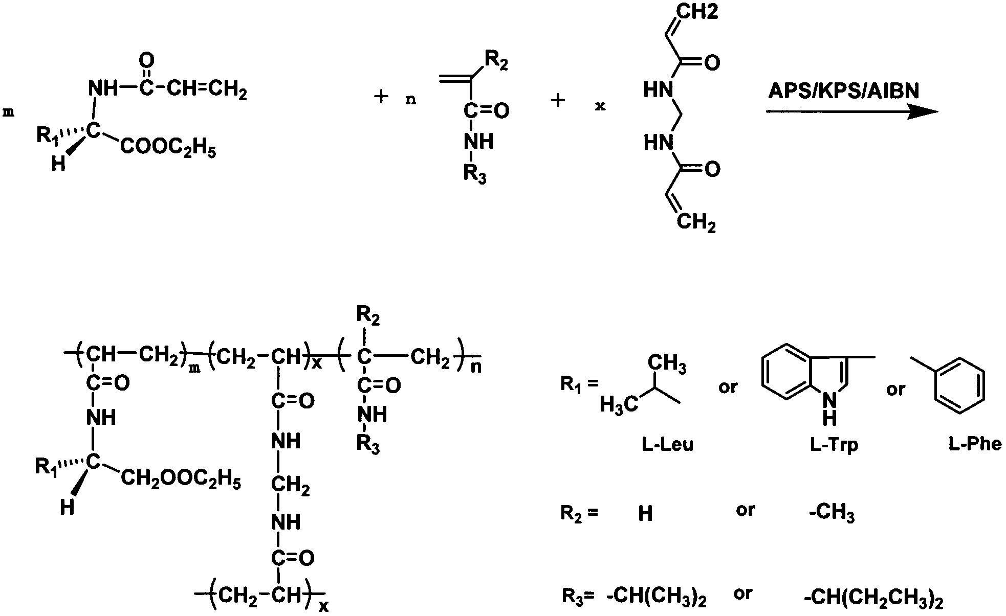 Temperature sensitive type microgel modified by L-amino acid