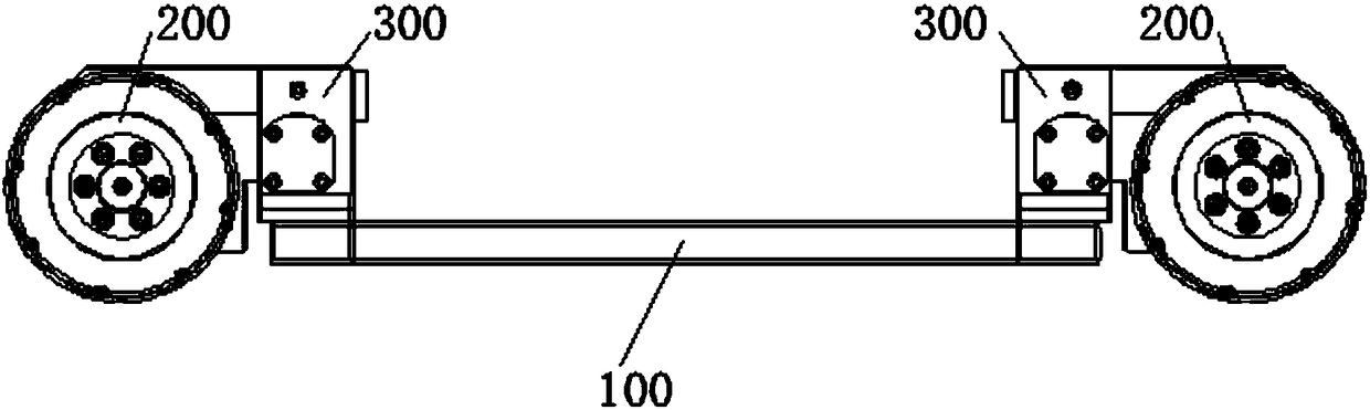 Chassis structure for AGV (Automated Guided Vehicle)