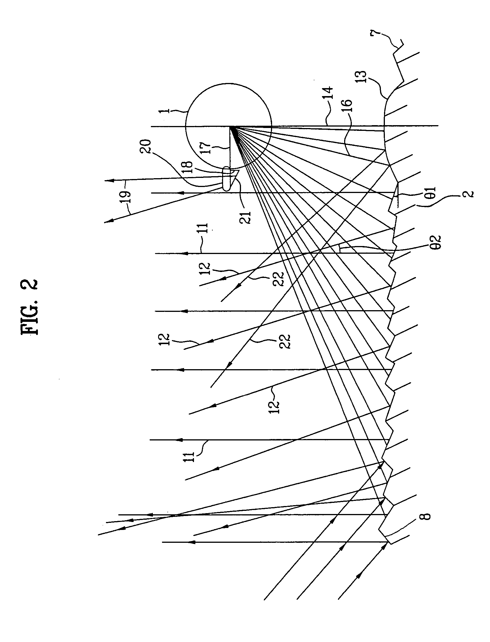 Backlight unit of liquid crystal display device and reflective means therein