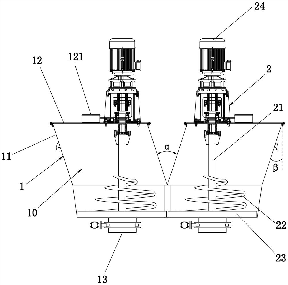 Foam concrete stirring device and method