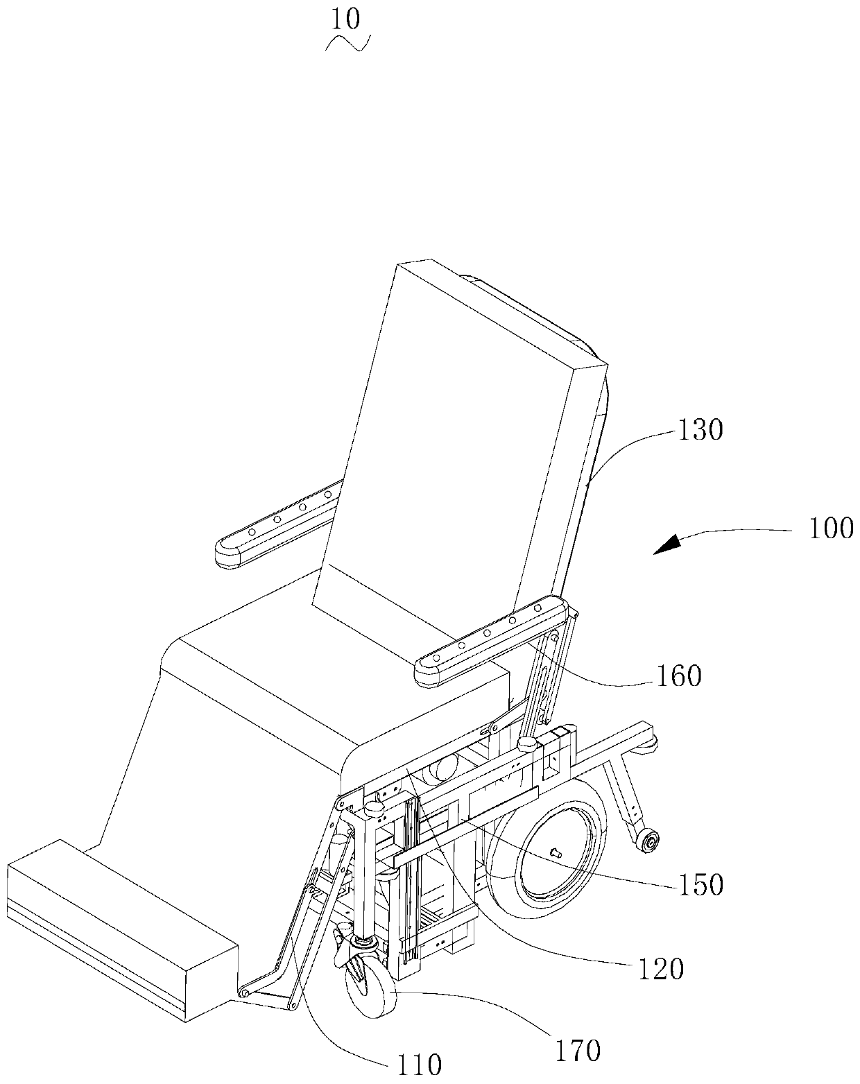 Form-adjustable electric wheelchair and electric wheelchair device